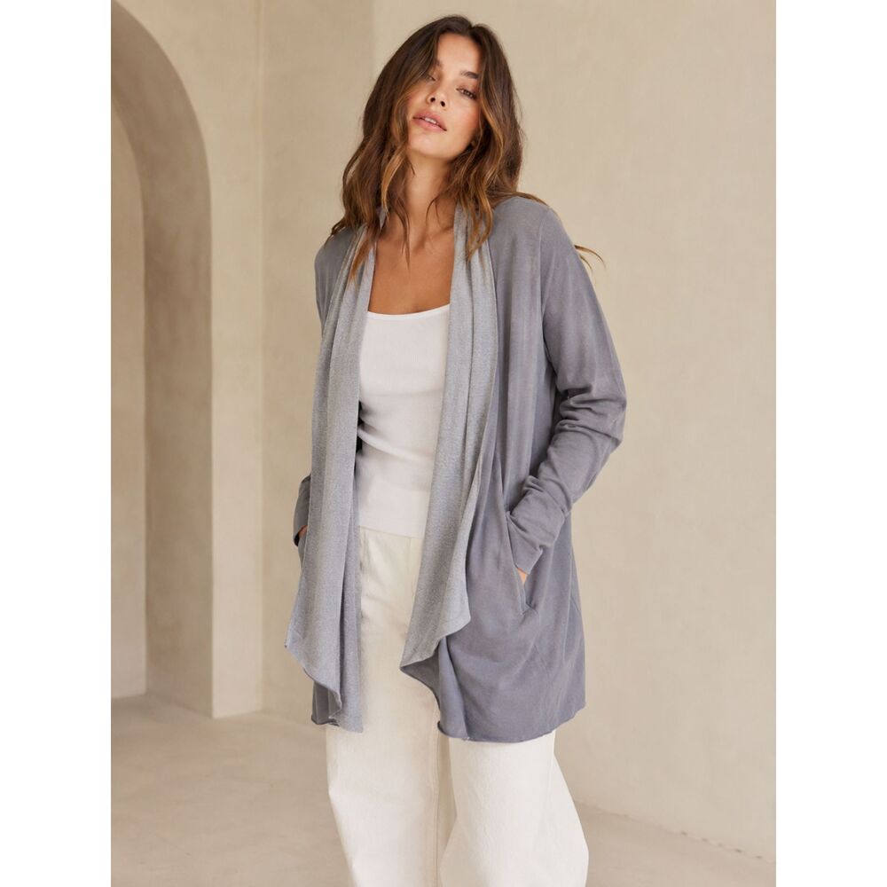 Michael Lauren Grey Open Front Cardigan Size X-Small/Small NWOT
